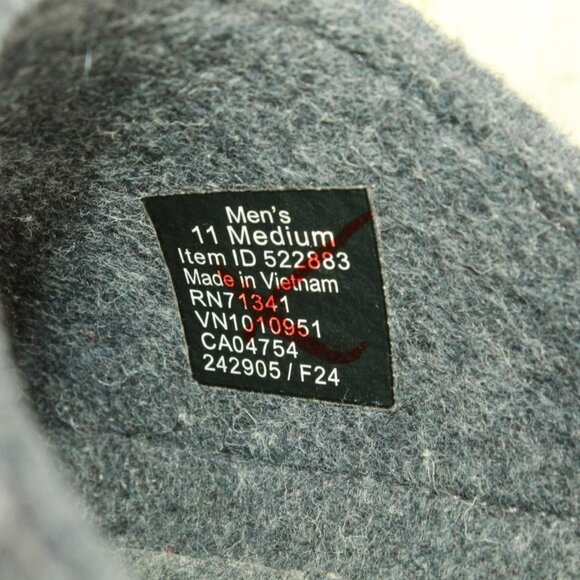 LL Bean Downeast Gray Wool Slip On Anti Odor Cozy Slipper Clogs Size 11 M - Picture 8 of 9